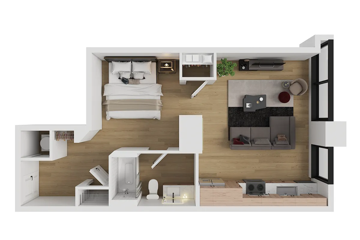 Floor plan Studio Apt