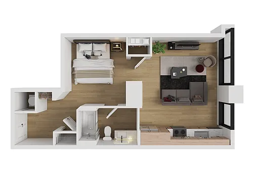 Floor plan Studio Apt