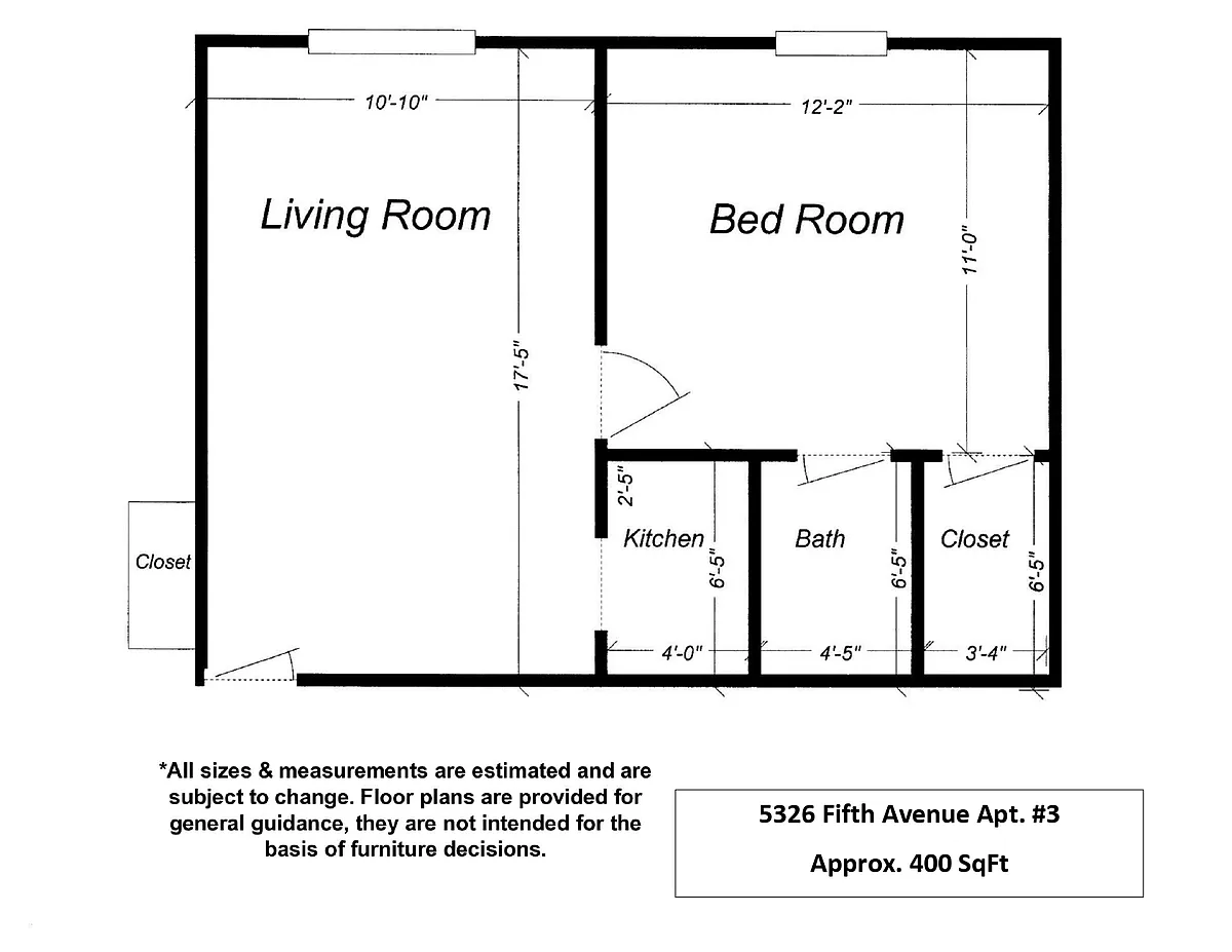 Floor plan 5326 Fifth Ave - 3 - Available 8-1-2026