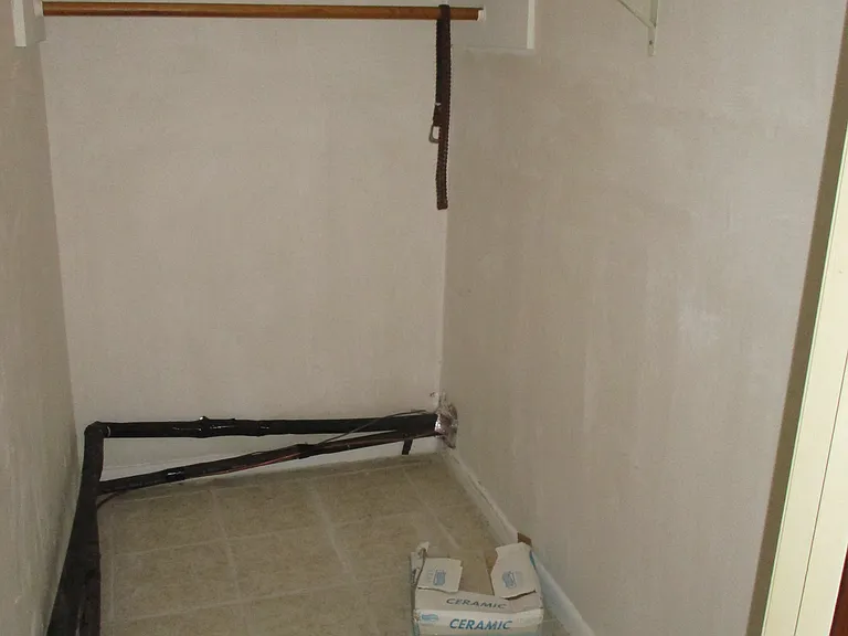 Large walk in closet in master bedroom