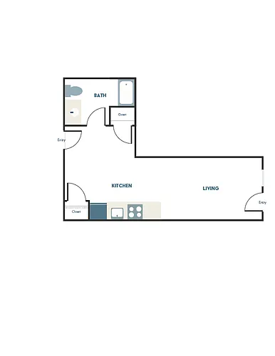 Floor plan Studio A2