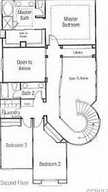 Upstairs floor plan (reverse plan)