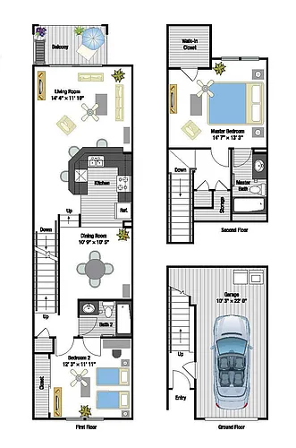 Floor plan St. Tropez Townhome