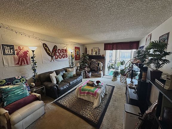 Fireplace & balcony access
