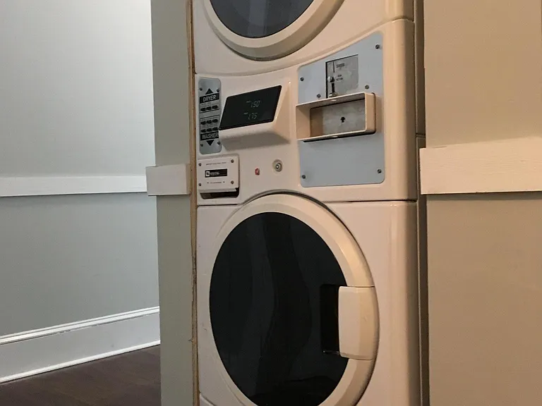 washer/dryer in hallway on first floor