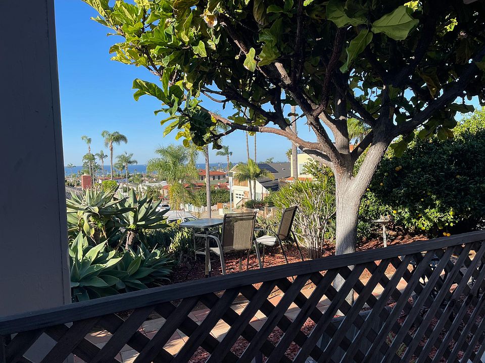 View from private enclosed patio, dog friendly.
