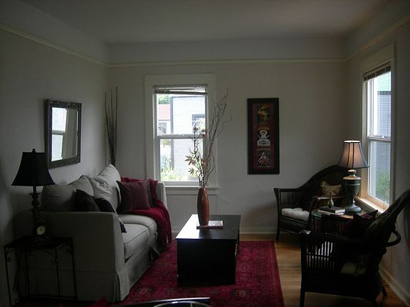 Living Room with Brand New Bamboo Floors