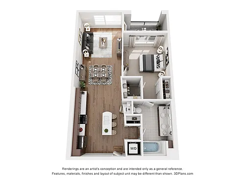 Floor plan 1x1A2b