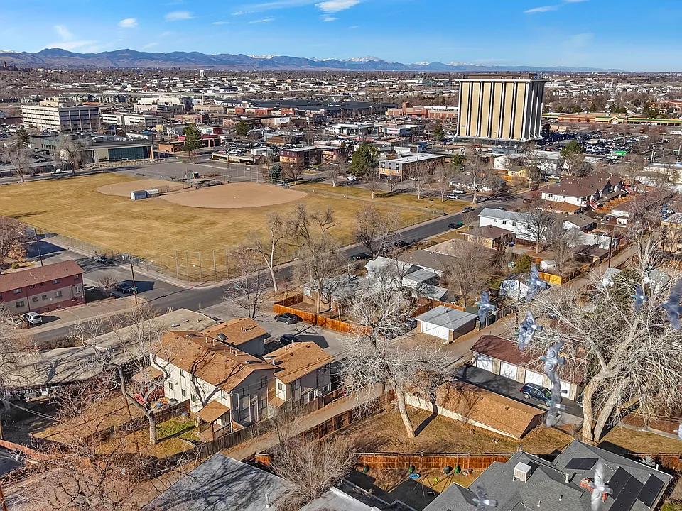Aerial view of Miller park and property