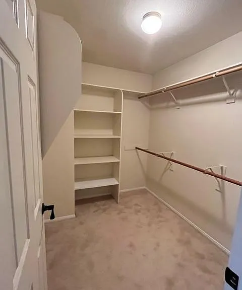 Walk-in closet in the master suite