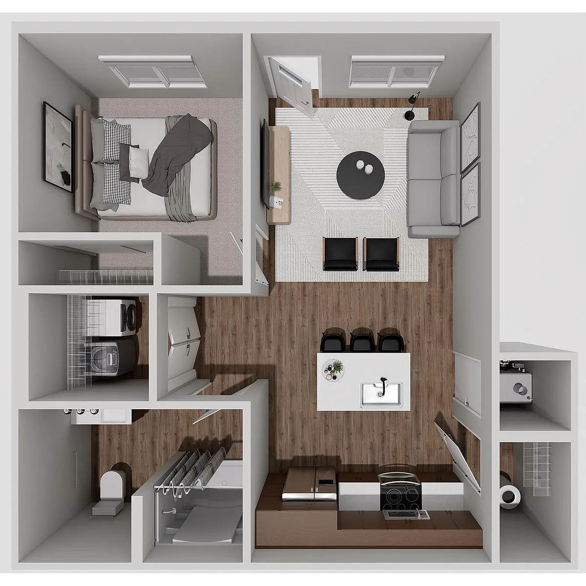 Floor plan B1A First Floor 1 Bedroom
