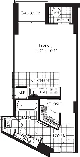 Floor plan Studio- 493