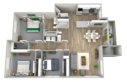 Floor plan 3 Bedroom Home