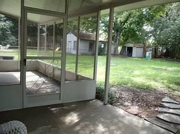 Screened in porch outside