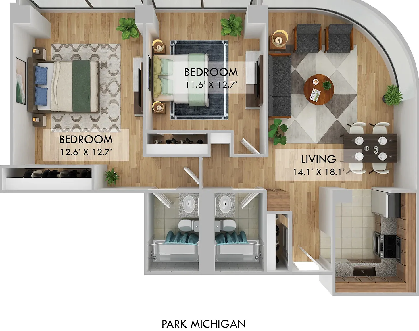 2 bed, 2.0 bath, 968 sqft, $3,359 — Photo 3