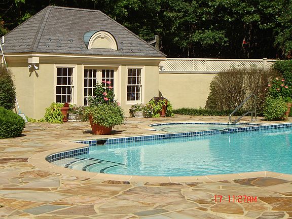 relaxing back yard pool