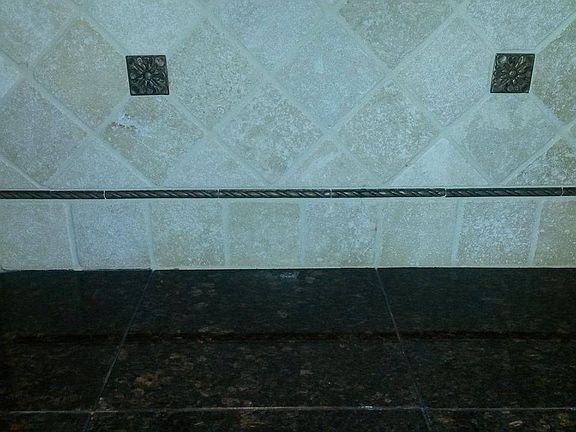 granite with tumbled stone