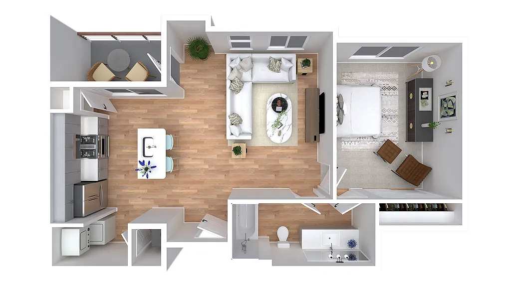 Floor plan 1X1-757