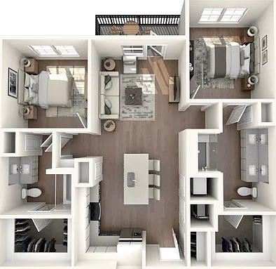 B1 Floorplan: 2 Bedroom, 2 Bathroom B1 Floorplan: 2 Bedroom, 2 Bathroom