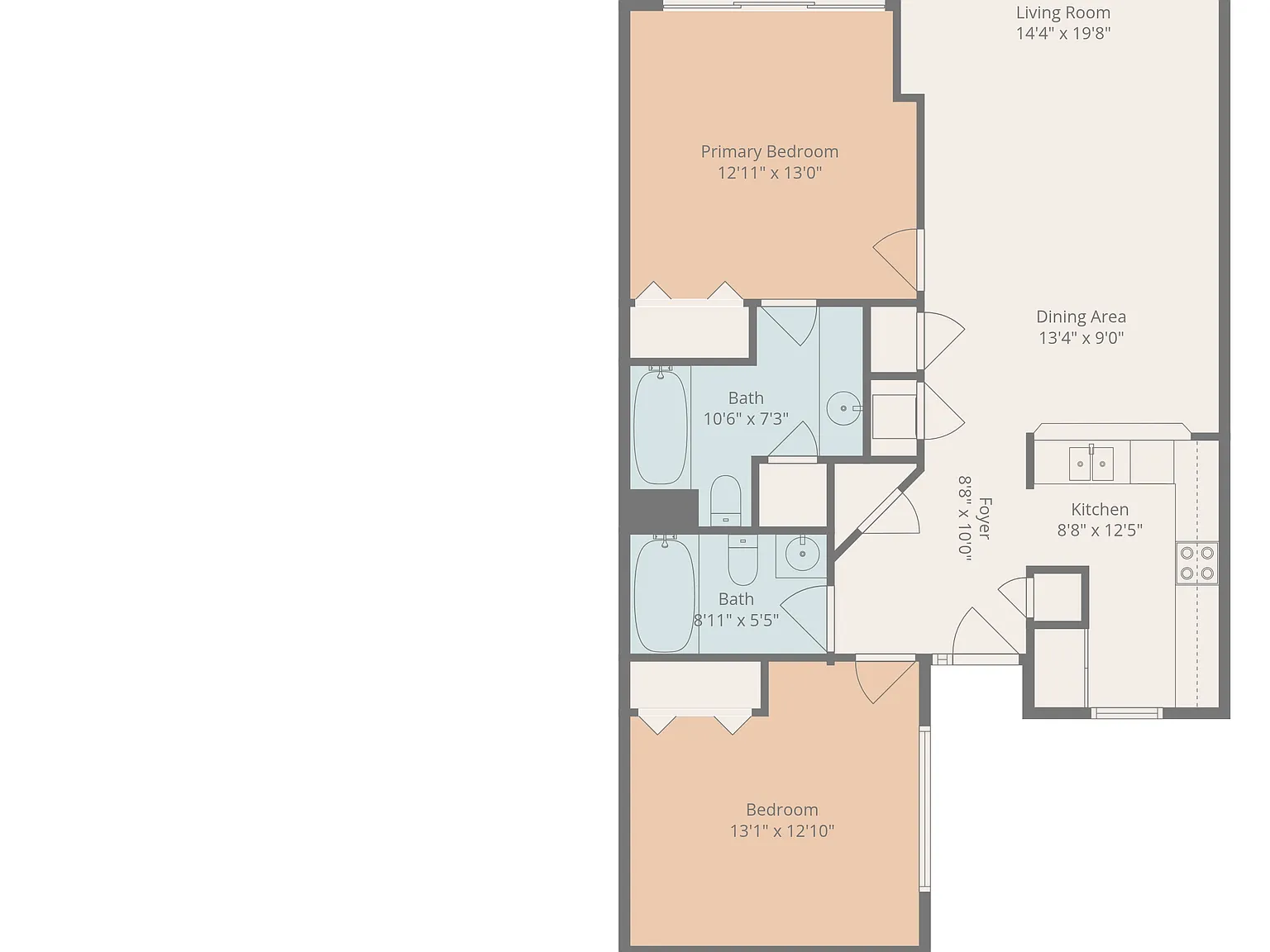 2 bed, 1250 sqft, $1,800 — Photo 2