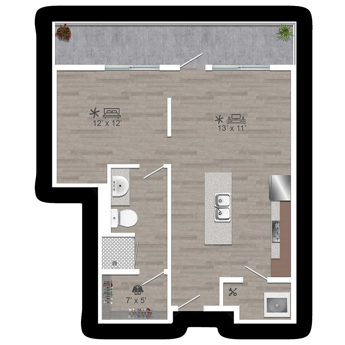 Floor plan Studio A