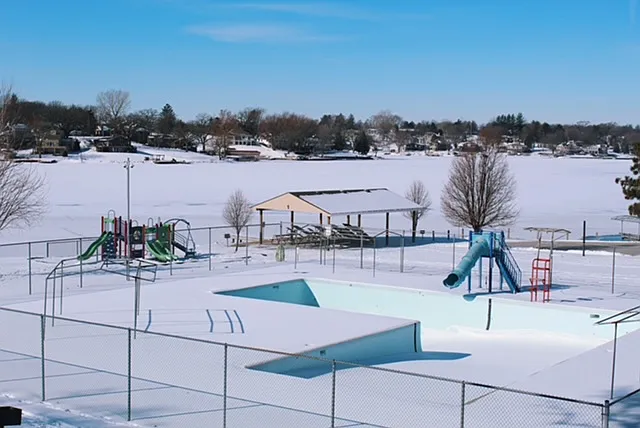 Community pool and playground