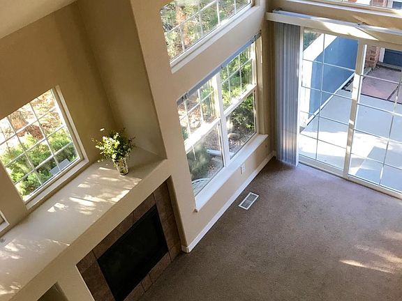 Vaulted ceilings of living room