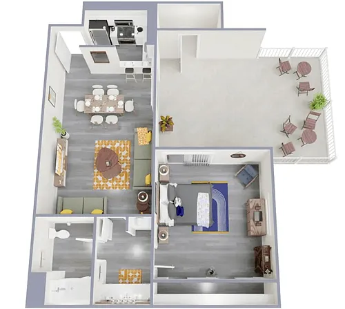 Floor plan 1x1 Diamond