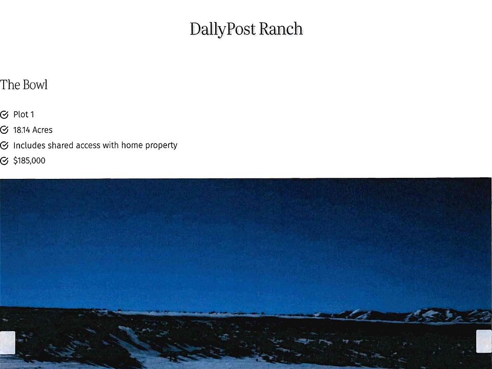 1st image of Dallypost Ranch Sub Lot 2