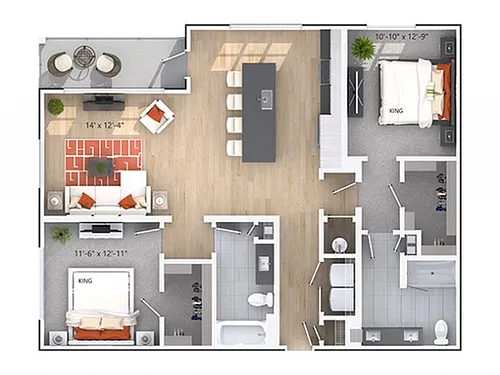 Floor plan Lullwater (C6)