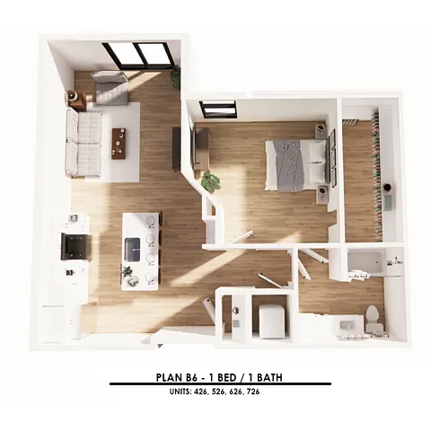 Floor plan B6 1X1