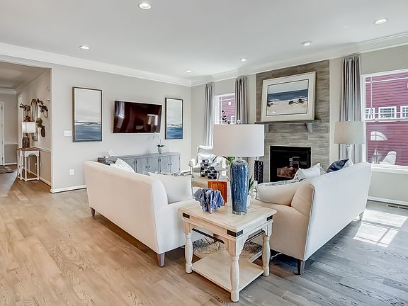 Fireplace in great room