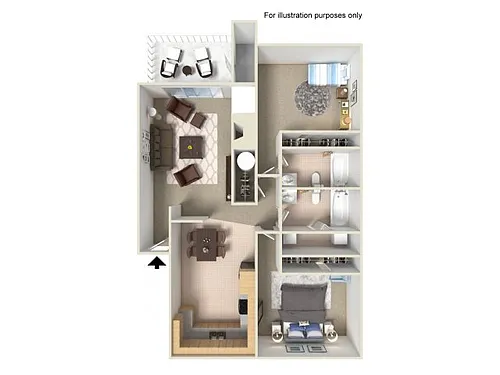 Floor plan 2x2 Premium