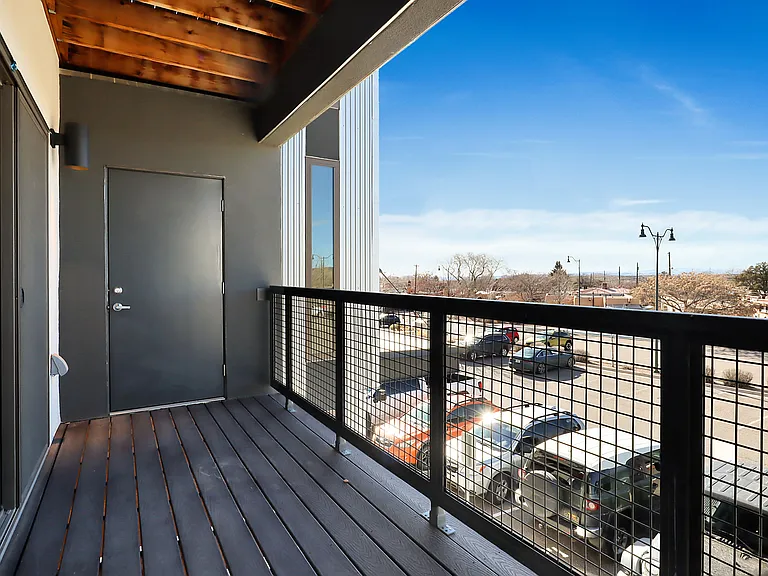 216 Balcony, 316 is top floor, with storage on opposite side of balcony.