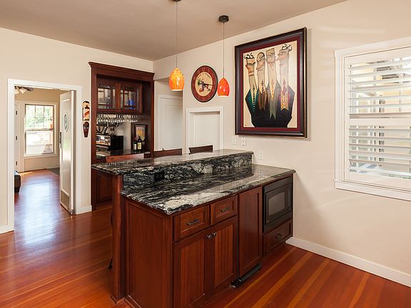 Kitchen looking towards den