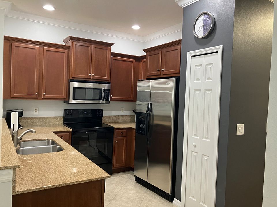 Fully stocked kitchen.