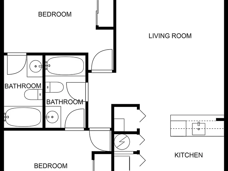 2611 W Maplewood Ave Floor Plan - 2 bed_2 bath 2611 W Maplewood Ave Floor Plan - 2 bed_2 bath