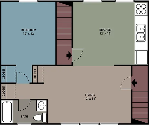 Floor plan 1 Bedroom