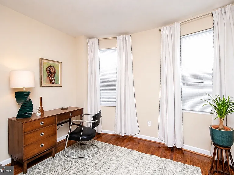 Bedroom 2 comfortably fits queen bed