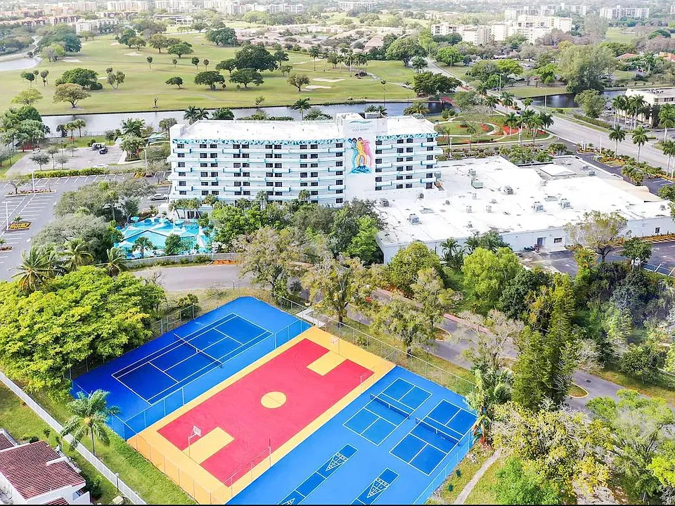 Exterior: Tennis, Pickleball and Basketball Courts