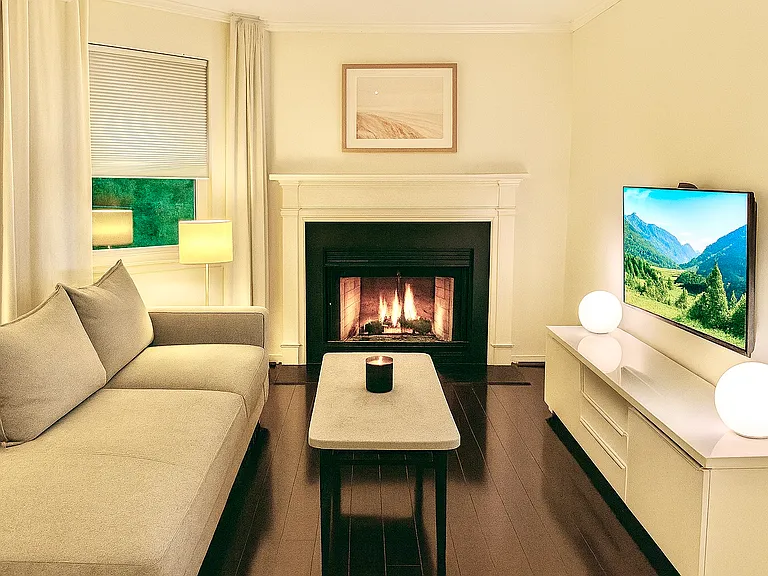 Furnished Living Room with fireplace