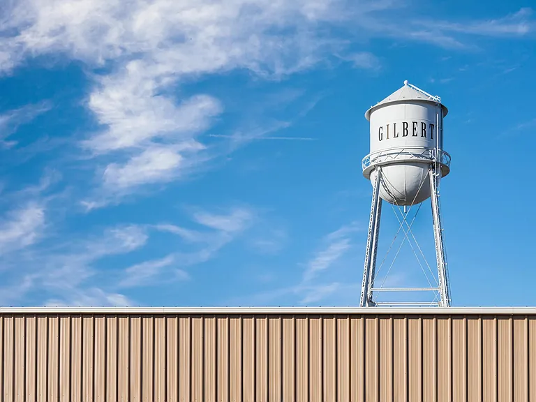 Iconic views and hometown charm at the Gilbert Water Tower in the heart of downtown.