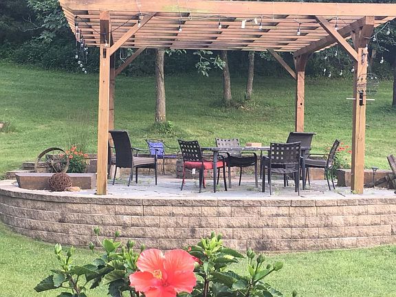 Pergola fire pit area