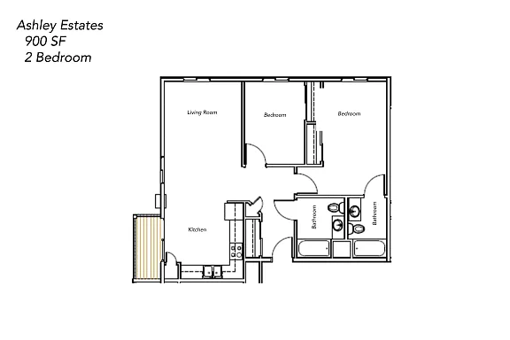 Floor plan Two Bedroom
