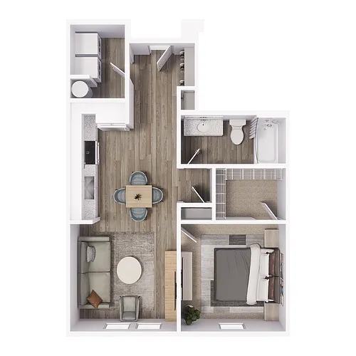 Floor plan 1x1 - 816 sqft
