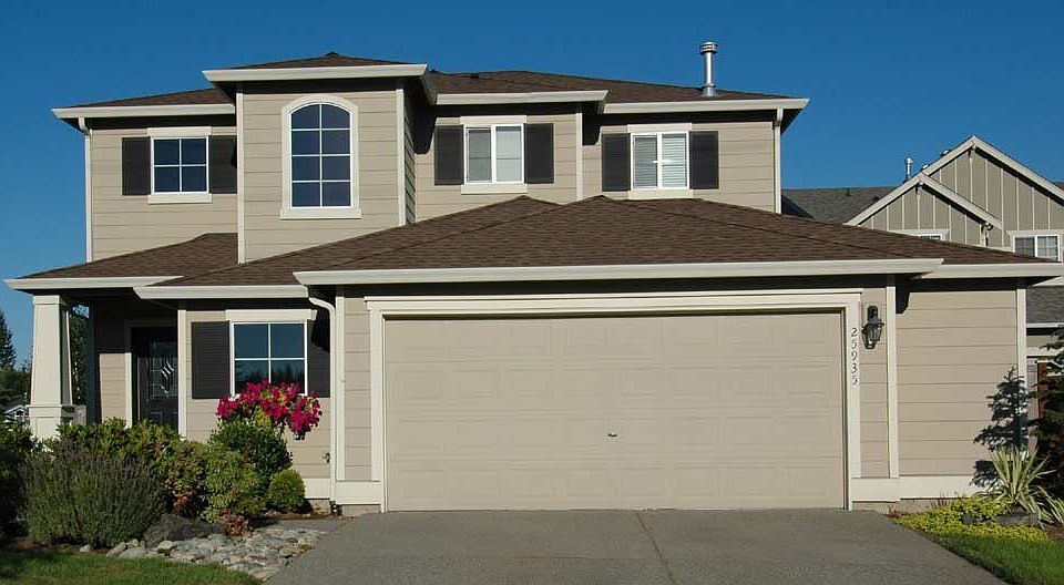 Craftsman style home on corner lot.  One of largest lots in development.