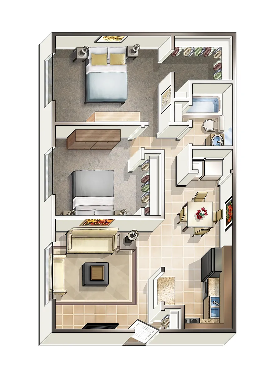 Floor plan Two Bedroom