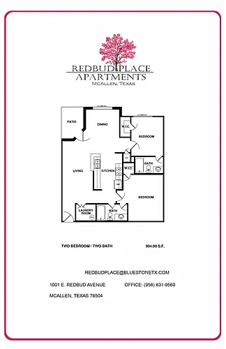 Floor plan 2Bedroom-2Bathroom