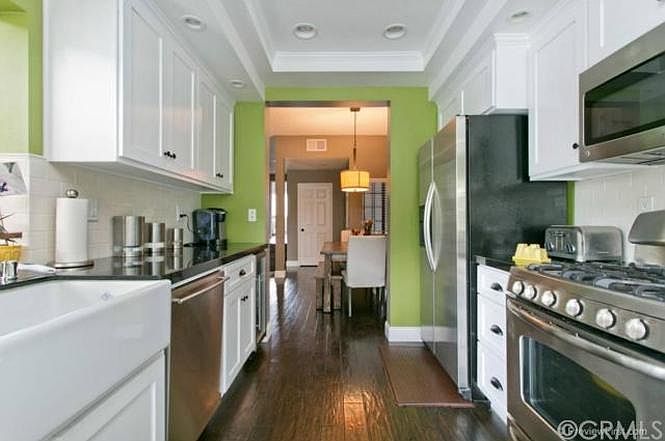 Kitchen view into dinning room