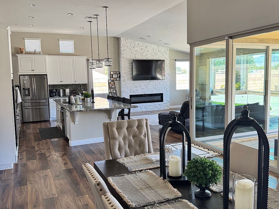 Shared Living space: The dining room, kitchen and living room.